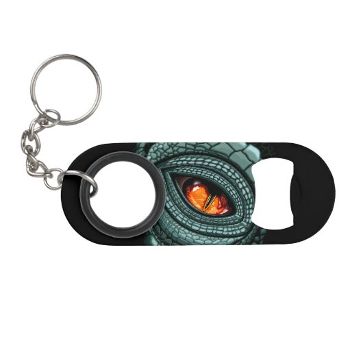 Porte-clé Décapsuleur Œil de prédateur reptile primal (Devant (Horizontal))
