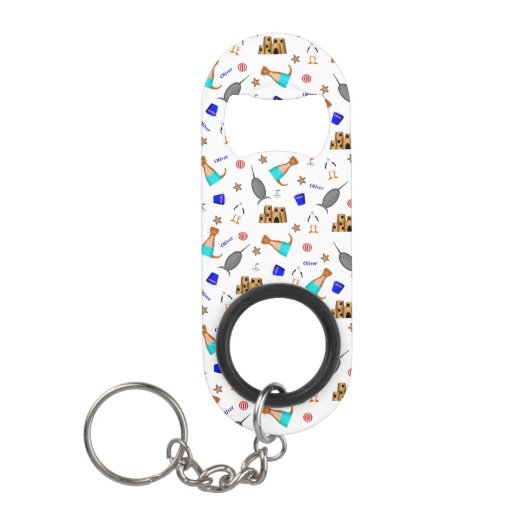 Porte-clé Décapsuleur Oliver Le Motif de vacances de la plage d'été Otte (Devant)
