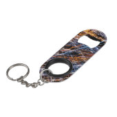 Porte-clé Décapsuleur Or et rupture bleue (Devant Angle)