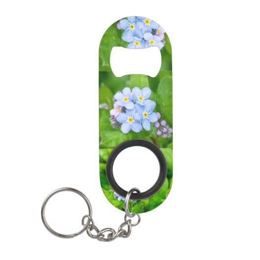 Porte-clé Décapsuleur Oublie-moi-non (Devant)