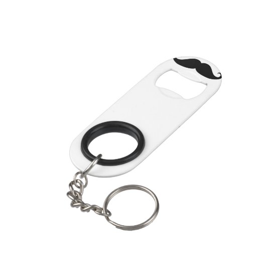 Porte-clé Décapsuleur Ouverture bouteille de moustache (mini) (angle arrière)
