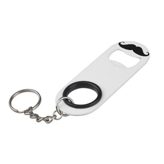 Porte-clé Décapsuleur Ouverture bouteille de moustache (mini) (Devant Angle)