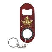 Porte-clé Décapsuleur Ouverture de bouteille Canada Custom Gold Canada S (Devant)