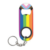 Porte-clé Décapsuleur Ouverture de bouteille - Drapeau LGBTQIA+ (Devant)