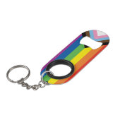 Porte-clé Décapsuleur Ouverture de bouteille - Drapeau LGBTQIA+ (Devant Angle)