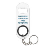 Porte-clé Décapsuleur Ouverture de bouteille en acier inoxydable (Dos)