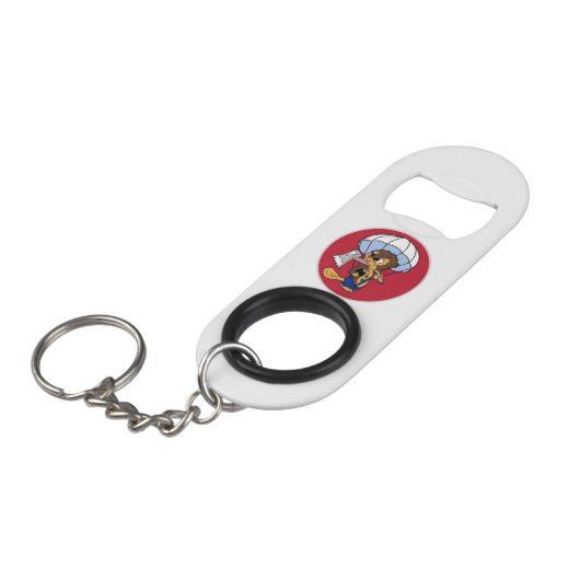 Porte-clé Décapsuleur Ouverture de bouteille en acier inoxydable (Devant Angle)