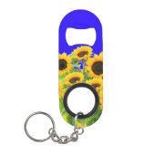 Porte-clé Décapsuleur Ouverture de bouteille Porte - clé de tournesol (Devant)
