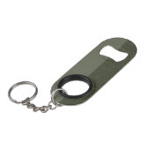 Porte-clé Décapsuleur Ouverture de bouteille verte Moss avec finition fr (Devant Angle)