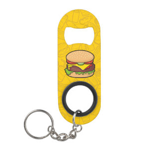 Porte-clé Décapsuleur Ouverture de la bouteille Porte - clé Cheeseburger