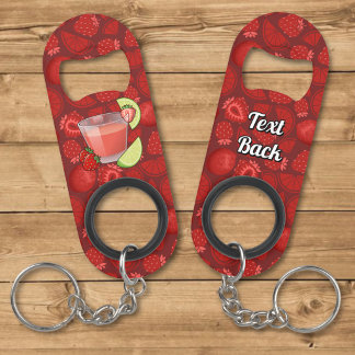 Porte-clé Décapsuleur Ouverture de la bouteille Porte - clé de fraise Da