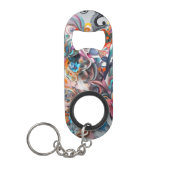 Porte-clé Décapsuleur Ouverture florale (Devant)