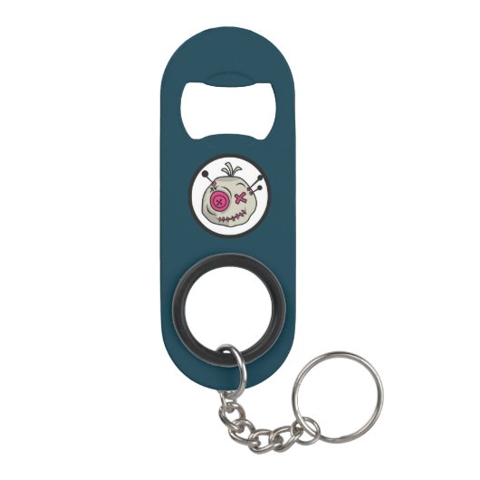 Porte-clé Décapsuleur Ouverture Mini bouteille Voodoo Token avec Porte - (Dos)