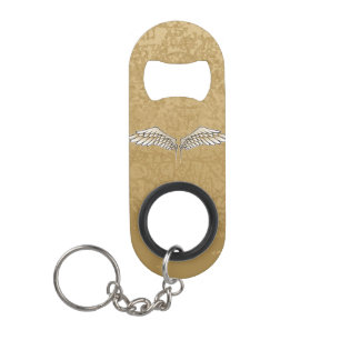 Porte-clé Décapsuleur Ouvrage Porte - clé des ailes beige