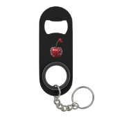 Porte-clé Décapsuleur Ouvre-bouteille avec design cerise (Dos)