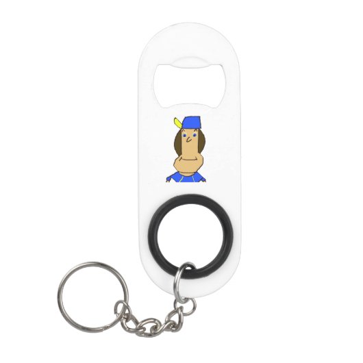 Porte-clé Décapsuleur Ouvre-bouteille miniature Dilly avec porte-clés (Devant)