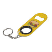 Porte-clé Décapsuleur Ouvre-bouteille porte-clés Cheeseburger (Devant Angle)