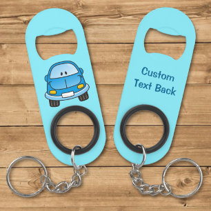 Porte-clé Décapsuleur Ouvre-bouteille porte-clés voiture dessin animé bl