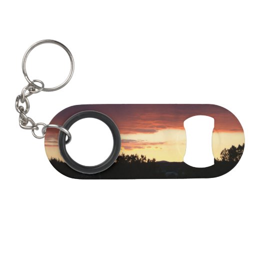 Porte-clé Décapsuleur Ouvreur de bouteille de coucher du soleil (Devant (Horizontal))