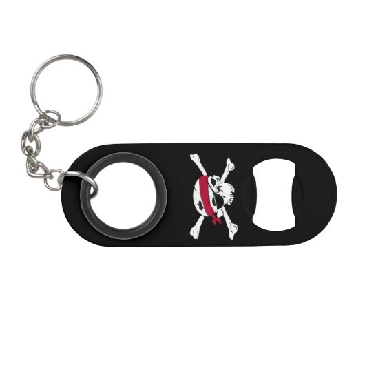Porte-clé Décapsuleur Ouvreur de bouteille de grog de pirate d'Arrr (Devant (Horizontal))