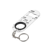 Porte-clé Décapsuleur Ouvreur de bouteille remarquable de musique (angle arrière)