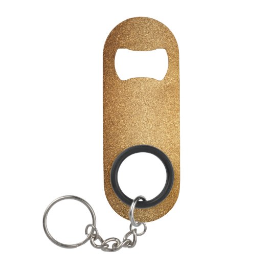 Porte-clé Décapsuleur Paillettes dorées (Devant)