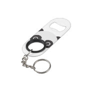Porte-clé Décapsuleur Panda Face Ours noir et blanc (angle arrière)