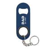 Porte-clé Décapsuleur Papa Custom Date fixe marine bleu blanc moderne (Dos)