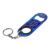 Porte-clé Décapsuleur Parties scintillant bleue Bachelorette (Devant Angle)