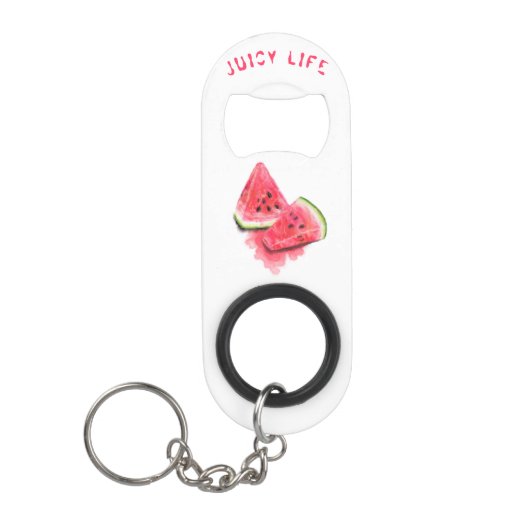 Porte-clé Décapsuleur Pâtes de pastèque rousses doux et juteuses - Fraîc (Devant)