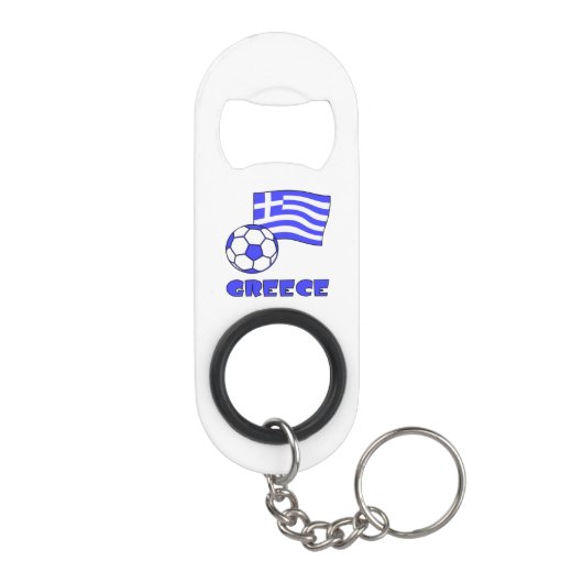 Porte-clé Décapsuleur Pavillon grec de football (Dos)