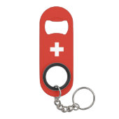 Porte-clé Décapsuleur pavillon suisse (Dos)