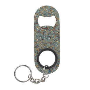 Porte-clé Décapsuleur Peinture Abstraite Marbrée