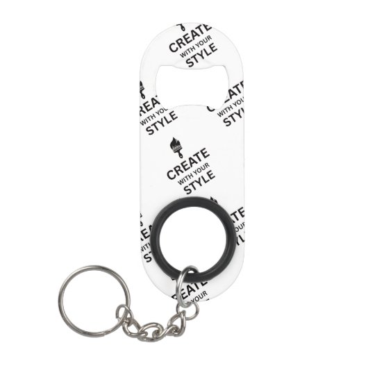Porte-clé Décapsuleur Personalized Company Branded Minimalist Keychain (Devant)