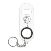 Porte-clé Décapsuleur Photographe féminine (Devant)