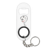 Porte-clé Décapsuleur Photographe féminine (Dos)