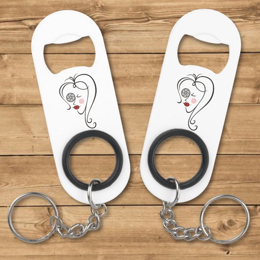 Porte-clé Décapsuleur Photographe féminine