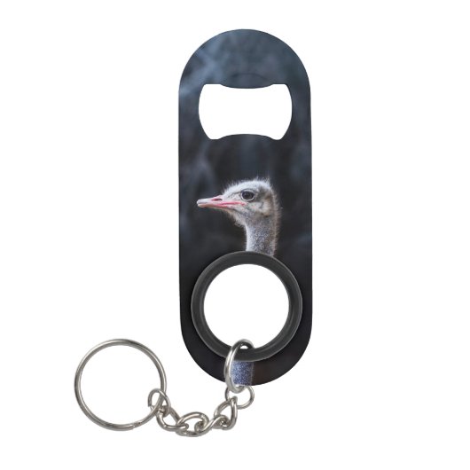 Porte-clé Décapsuleur Photographie d'autruche (Devant)