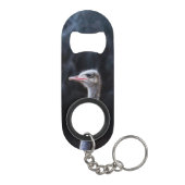 Porte-clé Décapsuleur Photographie d'autruche (Dos)
