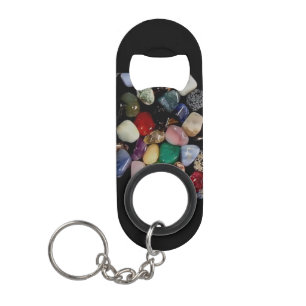 Porte-clé Décapsuleur Pierres précieuses colorées