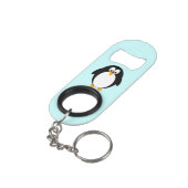 Porte-clé Décapsuleur Pingouin mignon (angle arrière)