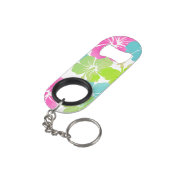 Porte-clé Décapsuleur PixDezines rétro hibiscus (angle arrière)