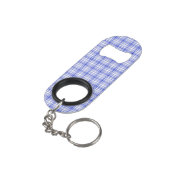 Porte-clé Décapsuleur Plaid blanc bleu 2 (angle arrière)