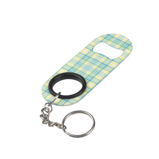 Porte-clé Décapsuleur Plaid en pastel (angle arrière)
