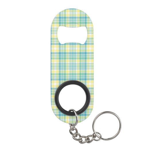 Porte-clé Décapsuleur Plaid en pastel (Dos)