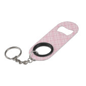 Porte-clé Décapsuleur Plaid rose-clair (Devant Angle)