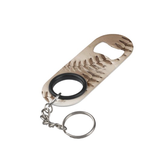 Porte-clé Décapsuleur Points De Baseball (angle arrière)