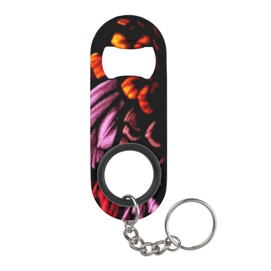 Porte-clé Décapsuleur Porte - clé d'ouverture de bouteille rose et orang (Dos)