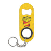 Porte-clé Décapsuleur Porte-clés ouvre-bouteille en forme de frites (Devant)