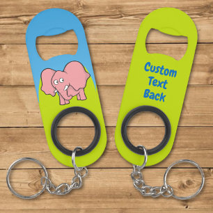 Porte-clé Décapsuleur Porte-clés ouvre-bouteille en forme d'éléphant ros